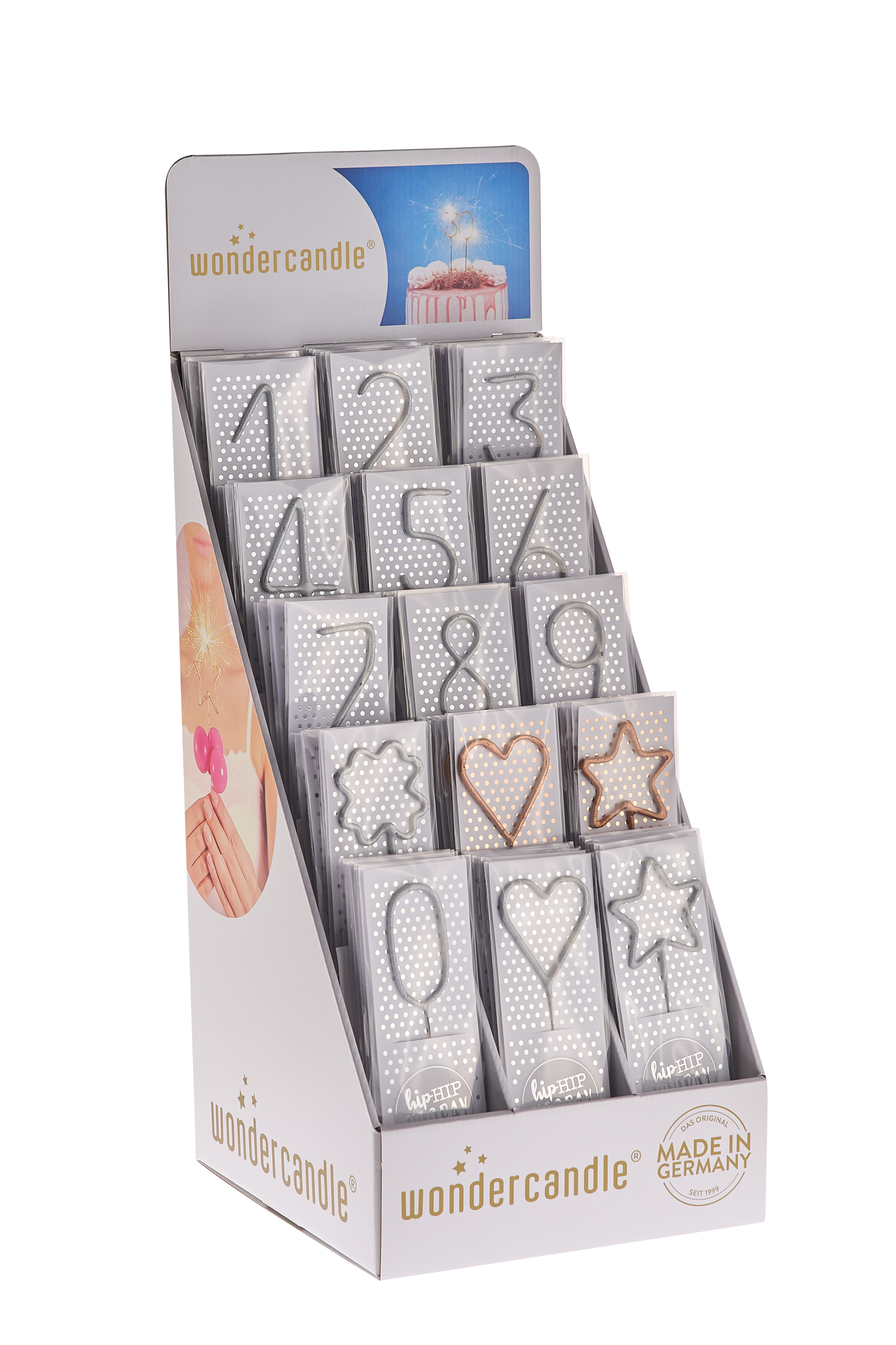 Produktbild: Hiphip hooray silber classic 334 Sortiment 90 Wondercandle® classic