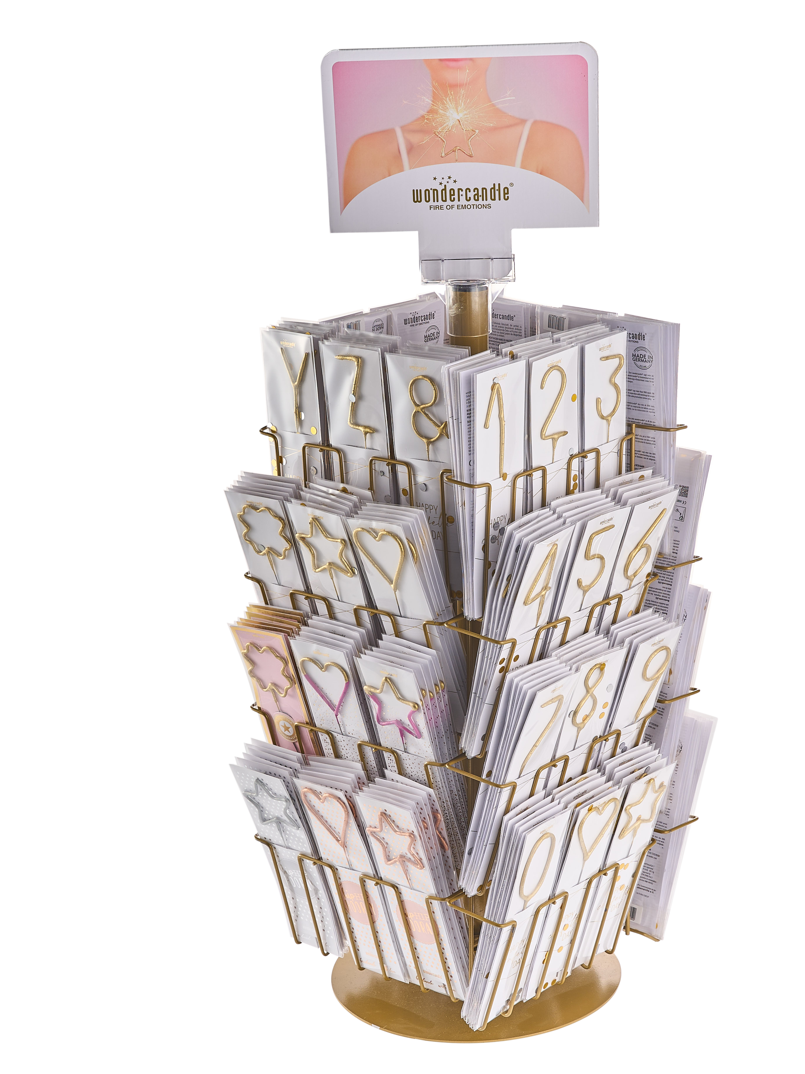 Weiteres Produktbild 4: Happy Confetti gold Sortiment 480 Wondercandle® classic