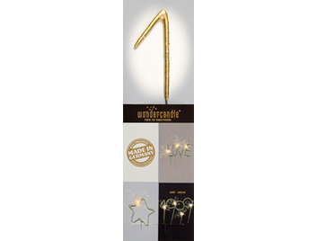 Produktbild: 1 gold Chromo Wondercandle® classic