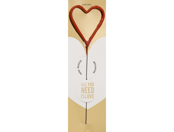 Produktbild: Herz rot 389 "All you need is Love" gold Spotlight Wondercandle® classic