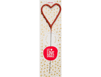 Produktbild: Herz rot 386 "Let love sparkle" Spotlight Wondercandle® classic dot gold