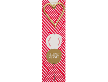 Produktbild: Herz gold 385 "Lieblingsmensch" red Spotlight Wondercandle® classic