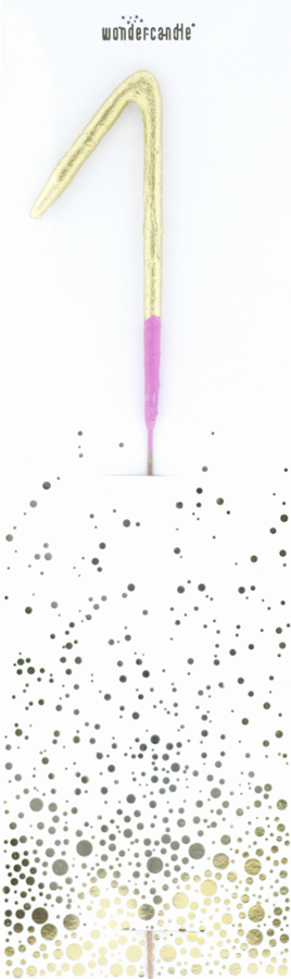 Weiteres Produktbild 1: 1 Bicolor 2-farbig gold pink Wondercandle® classic