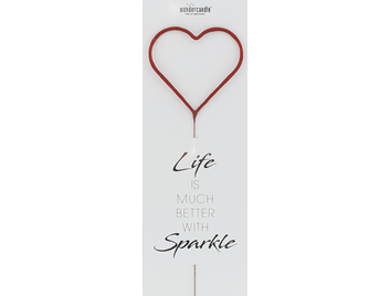 Produktbild: Herz rot GIANT Life is much better with sparkle 498 Wondercandle®