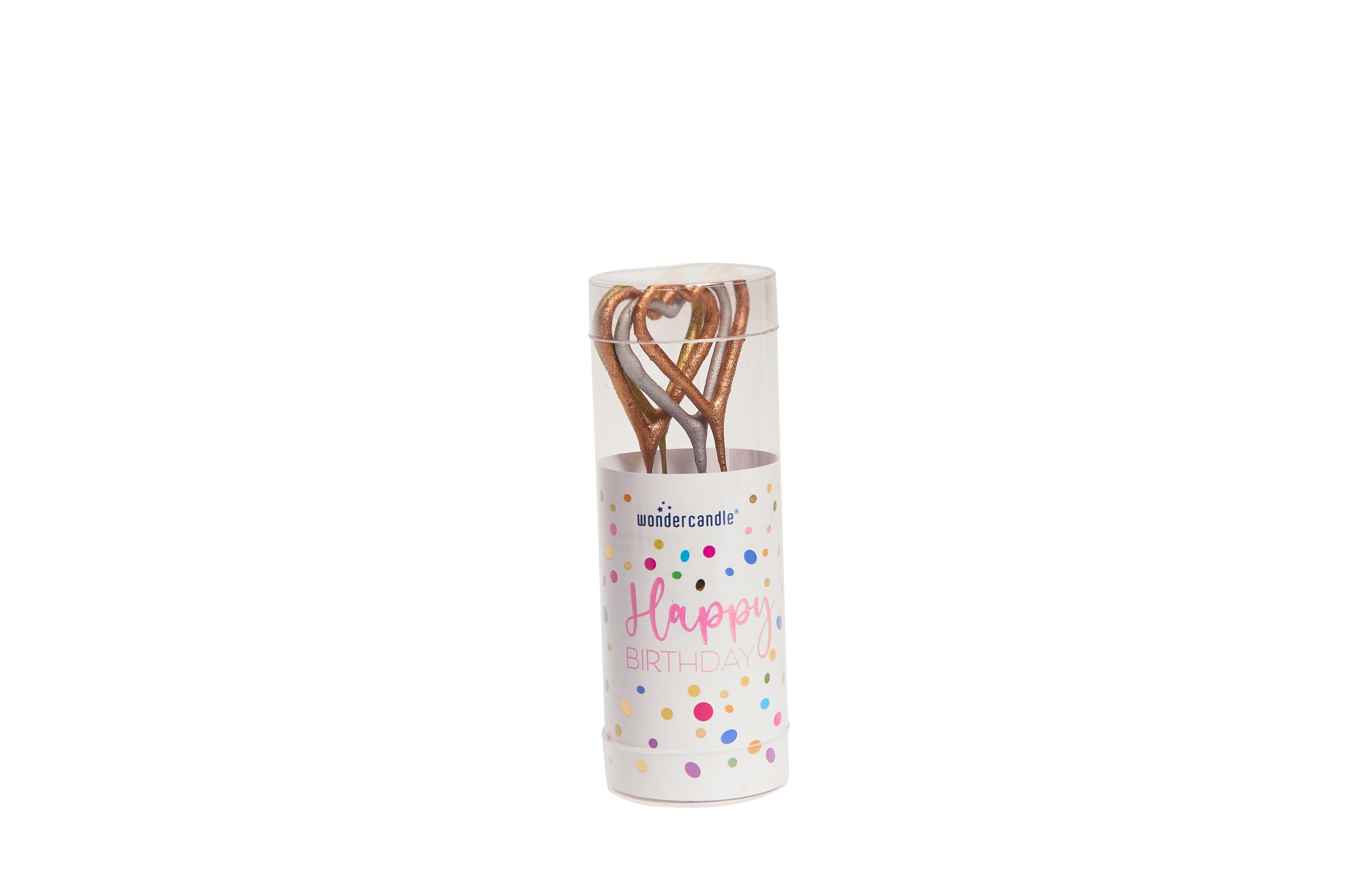 Produktbilder: Herz Tricolor Confetti Happy Birthday Wondercandle®  mini 4er Set