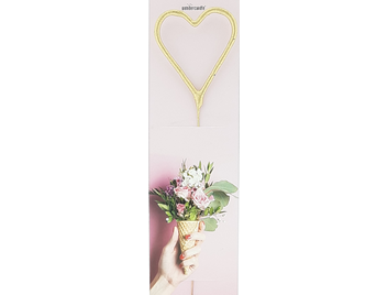 Produktbilder: Herz gold 366 Flower cone Wondercandle® classic
