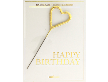 Produktbild: Happy Birthday Deluxe Mini Wondercard farblich sortiert