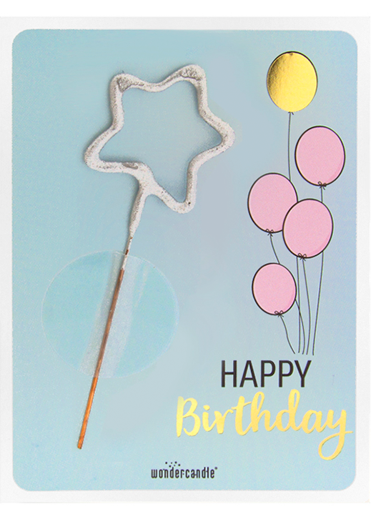 Weiteres Produktbild 1: Happy Birthday hellblau Mini Wondercard #282