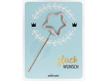 Produktbild: Glückwunsch hellblau Mini Wondercard #287