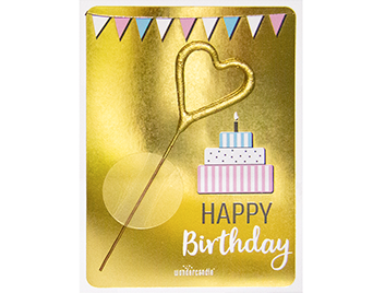 Produktbild: Happy Birthday gold Mini Wondercard #281