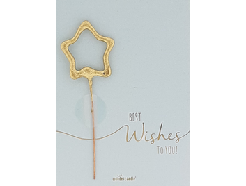 Produktbild: Best Wishes blau Birthday Greetings Mini Wondercard