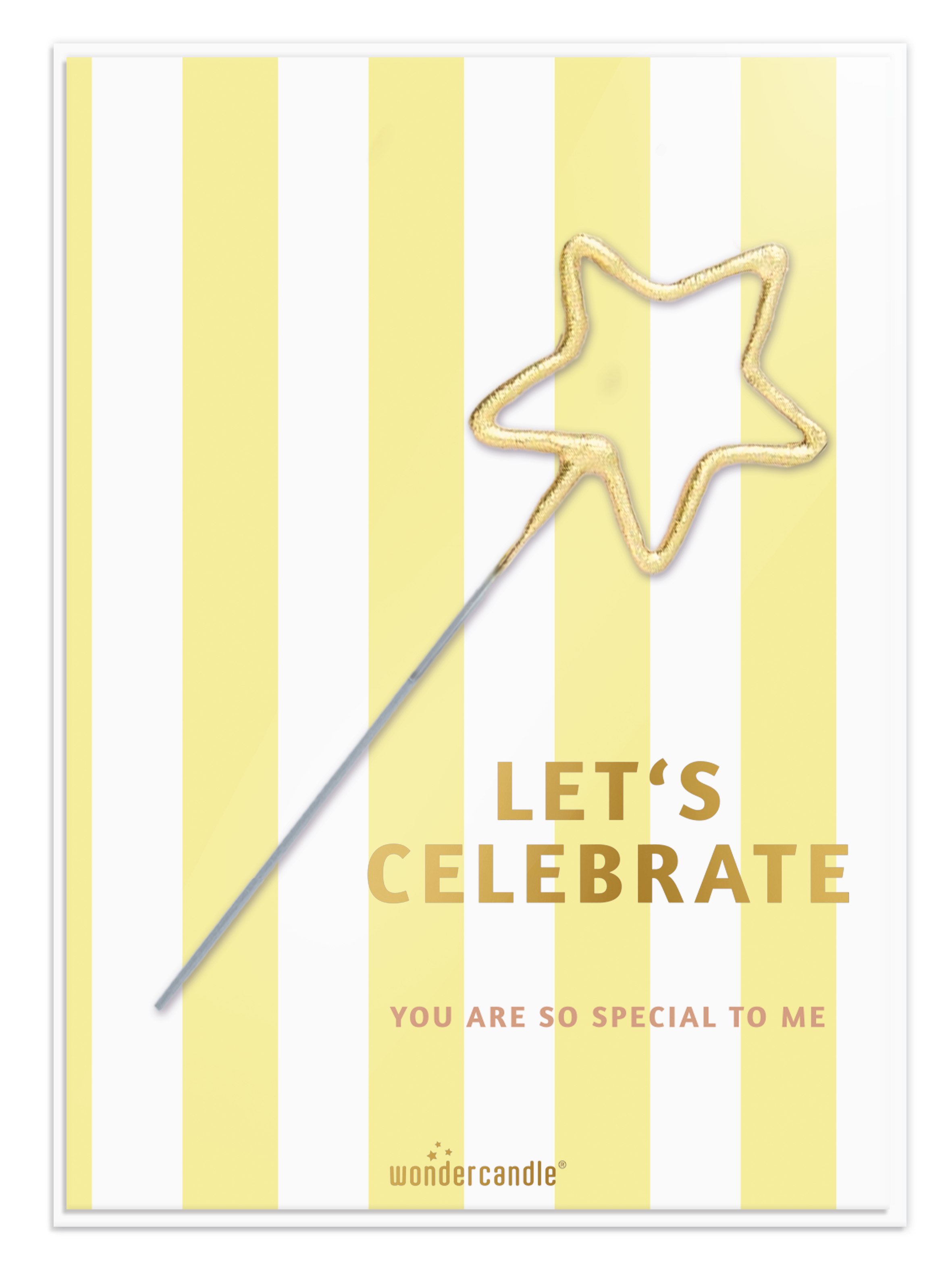 Produktbilder: Let´s celebrate stripes gelb weiß Mini Wondercard