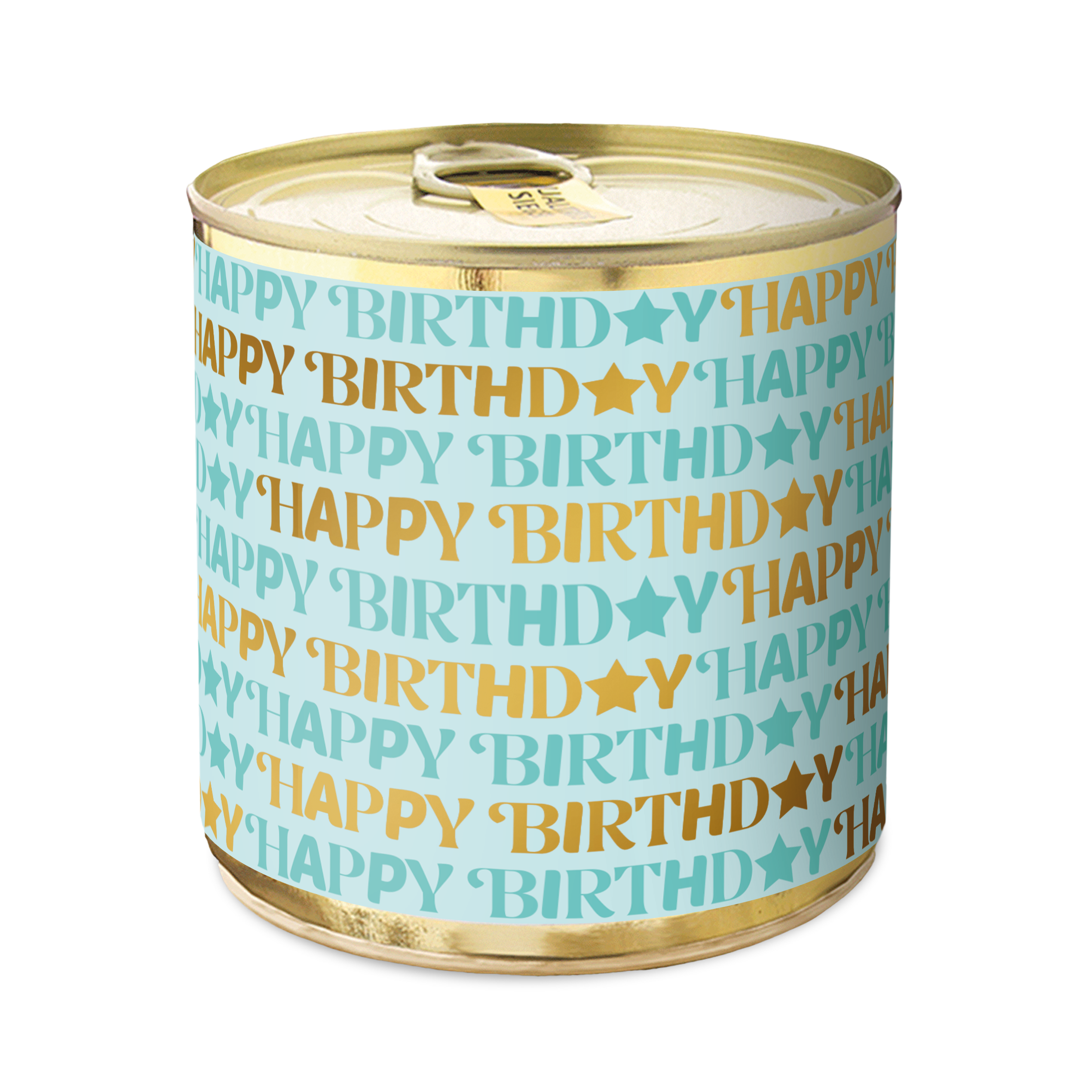 Produktbild: Cancake Happy Birthday Script türkis Schwarzwälder Kirsch Kuchen