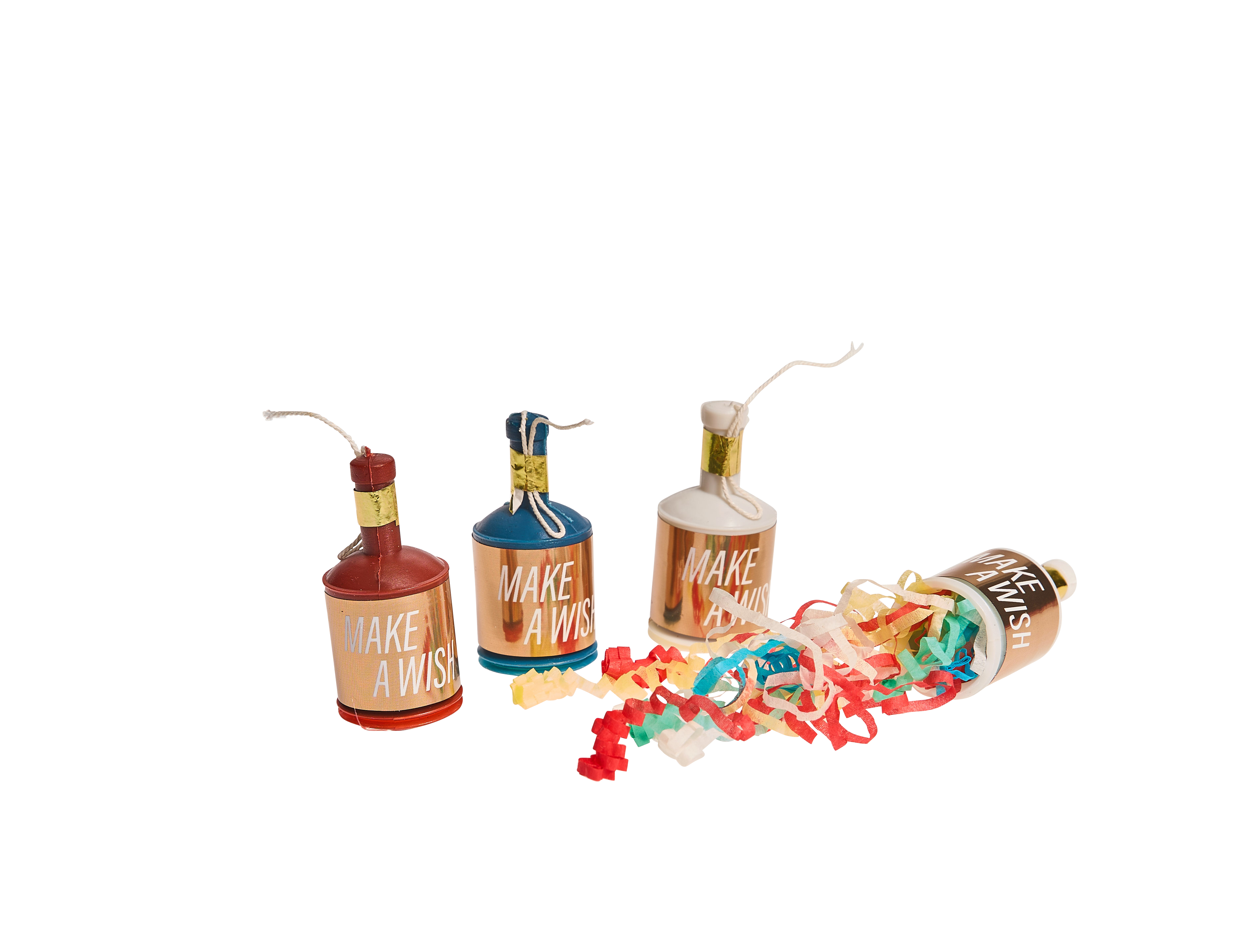 Weiteres Produktbild 2: Confetti Popper 4er Set Make a wish