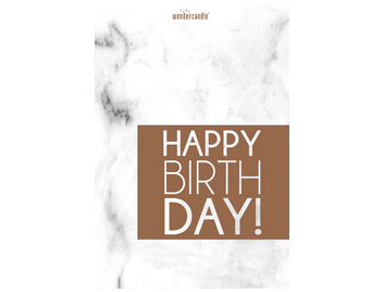 Produktbilder: Happy Birthday XL Postkarte Marmor Edition postcard