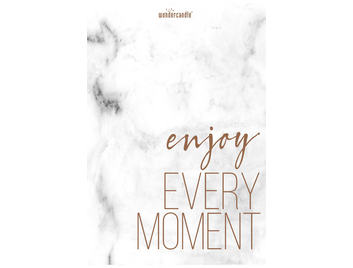 Produktbild: Enjoy every moment XL Postkarte Marmor Edition postcard