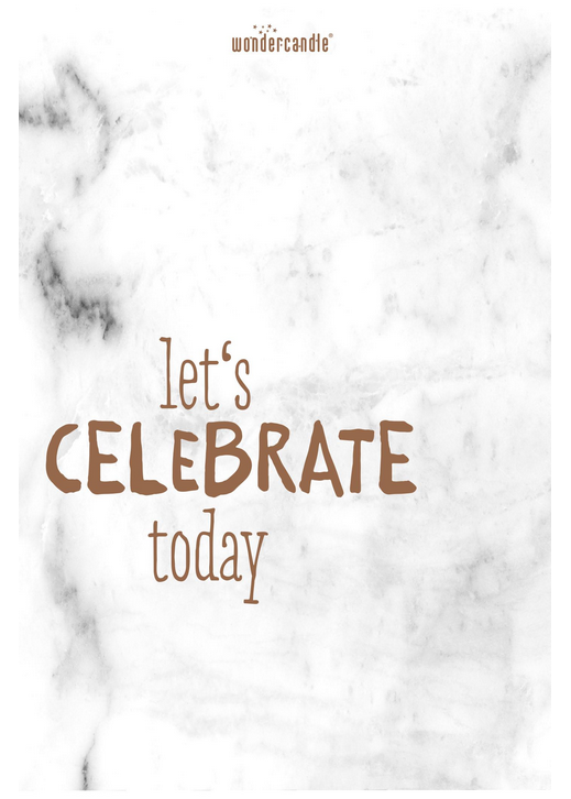 Weiteres Produktbild 1: Let's celebrate XL Postkarte Marmor Edition postcard