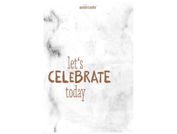 Produktbild: Let's celebrate XL Postkarte Marmor Edition postcard