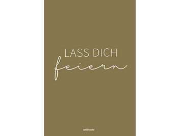 Produktbilder: Lass dich feiern XL Postkarte Golden Time Edition