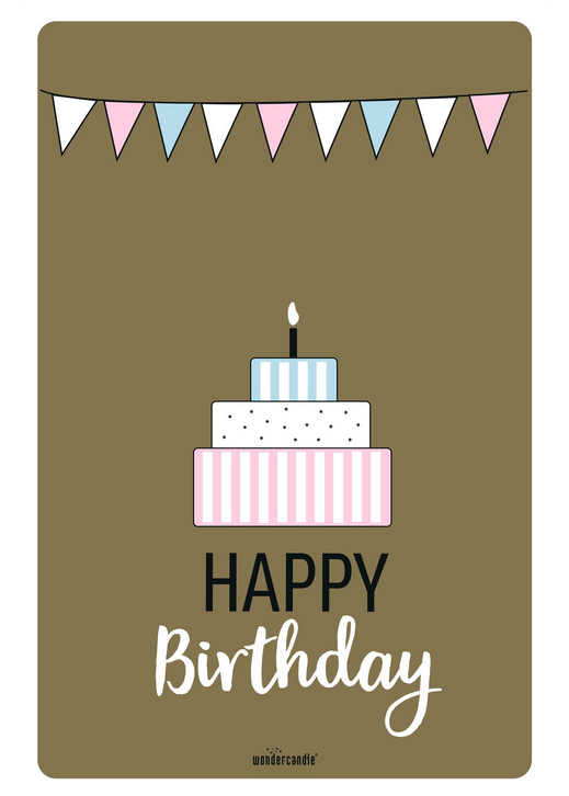 Weiteres Produktbild 1: Happy Birthday gold XL Postkarte Goldfunkeln Edition postcard