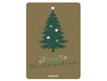 Produktbilder 1: Frohe Weihnachten gold XL Postkarte Xmas Edition