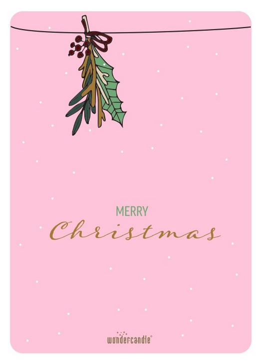 Weiteres Produktbild 1: Merry Christmas rosa XL Postkarte Xmas Edition postcard
