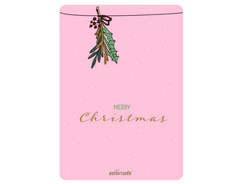 Produktbilder 1: Merry Christmas rosa XL Postkarte Xmas Edition postcard