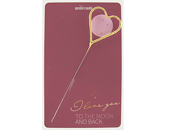 Produktbild: I love you to the Moon and back rosa Classic Wondercard
