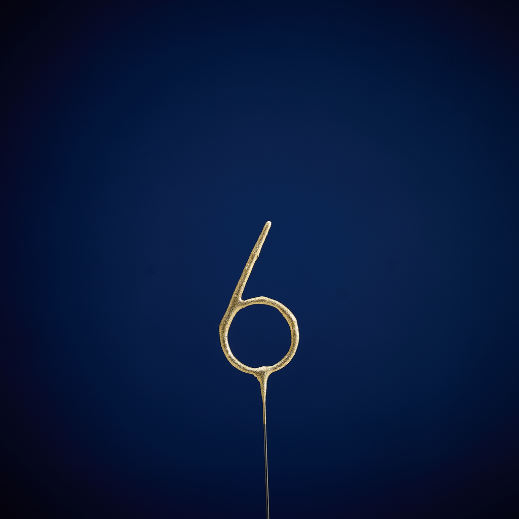 Weiteres Produktbild 2: 6 gold Chromo Wondercandle® classic