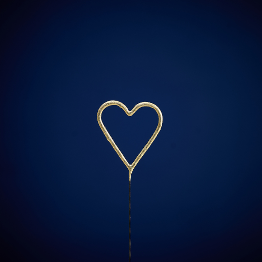 Weiteres Produktbild 3: Herz gold Chromo Wondercandle® classic