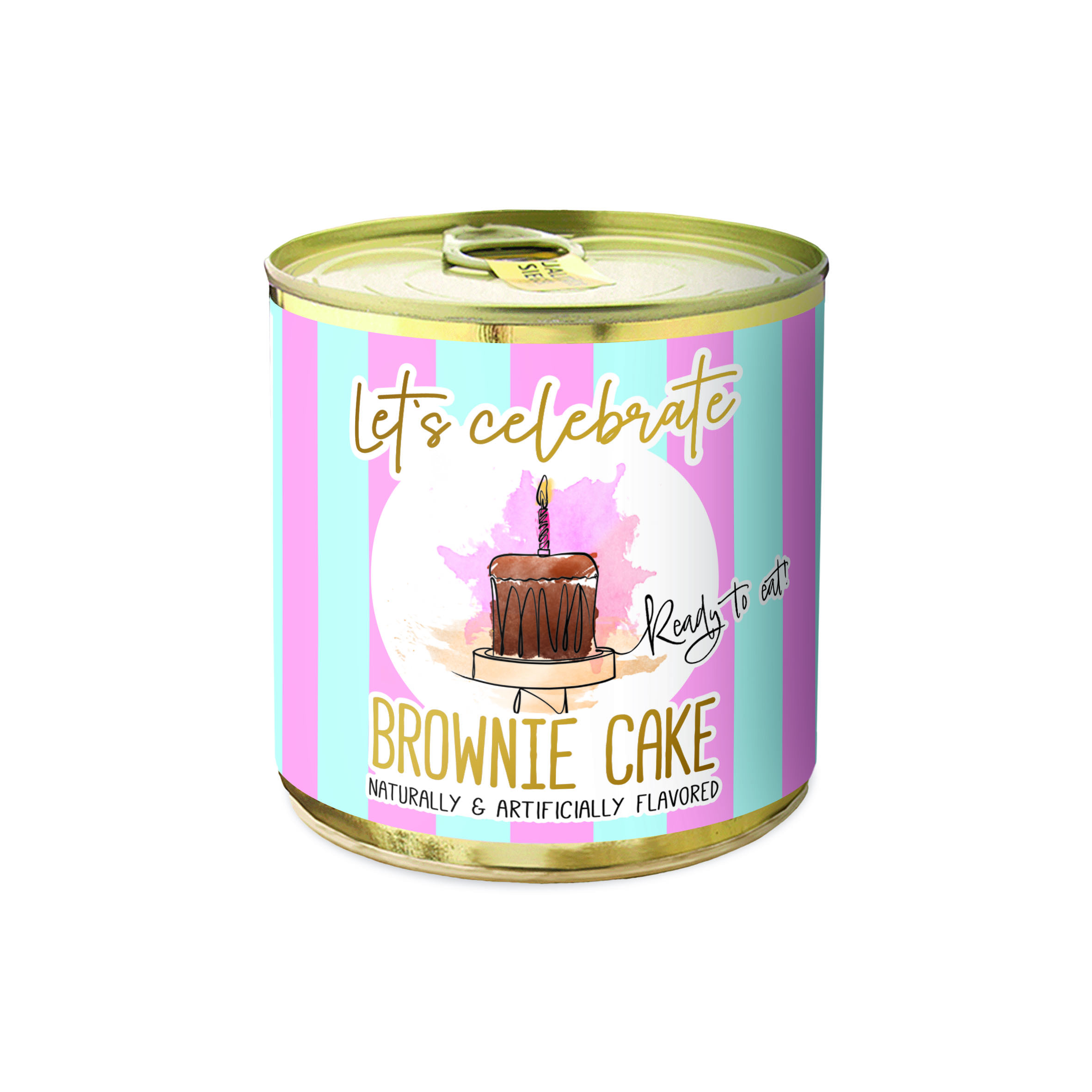 Produktbilder: Cancake Let's celebrate Brownie Cake Stripes pink blue