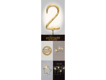 Produktbild: 2 gold Chromo Wondercandle® classic