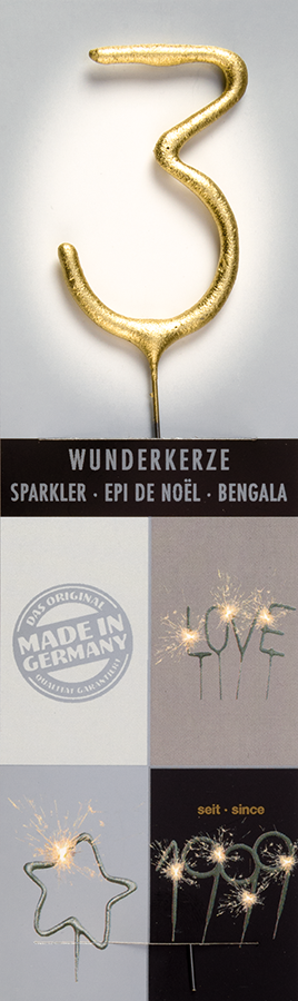 Weiteres Produktbild 1: 3 gold Chromo Wondercandle® classic