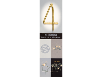 Produktbilder: 4 gold Chromo Wondercandle® classic