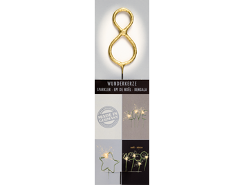 Produktbilder: 8 gold Chromo Wondercandle® classic