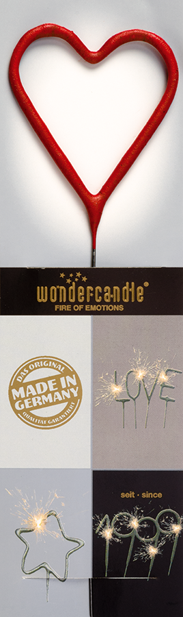 Weiteres Produktbild 1: Herz rot Chromo Wondercandle® classic