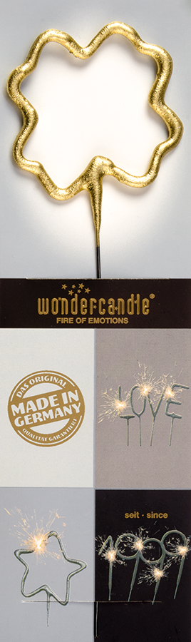 Weiteres Produktbild 1: Kleeblatt gold Chromo Wondercandle® classic