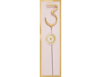 Produktbild: 3 gold Goldstück rosa Wondercandle® classic