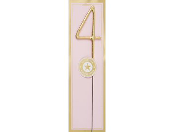 Produktbild: 4 gold Goldstück pink Wondercandle® classic