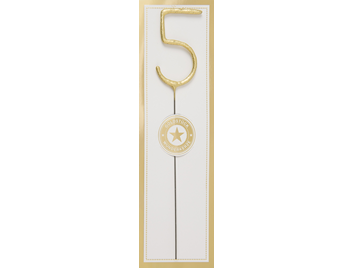 Produktbild: 5 gold Goldstück weiß Wondercandle® classic