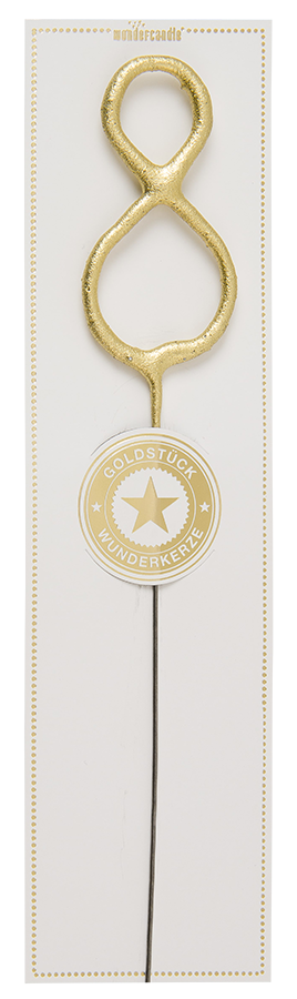 Weiteres Produktbild 1: 8 gold Goldstück weiß Wondercandle® classic Euroloch