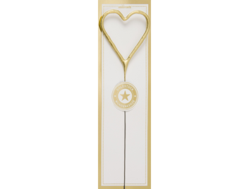 Produktbild: Herz gold Goldstück weiß Wondercandle® classic