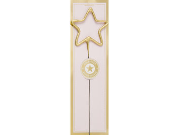 Produktbild: Stern gold Goldstück rosa Wondercandle® classic