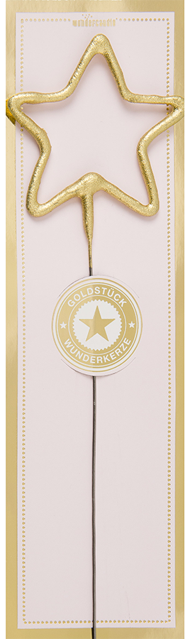 Weiteres Produktbild 1: Stern gold Goldstück rosa Wondercandle® classic