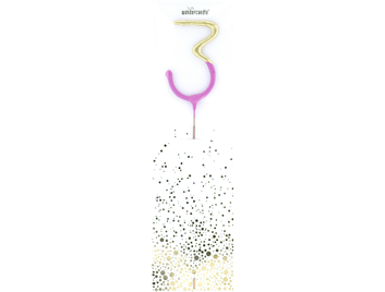 Produktbilder 1: 3 Bicolor 2-farbig gold pink Wondercandle® classic