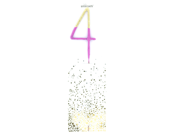 Produktbild: 4 Bicolor 2-farbig gold pink Wondercandle® classic