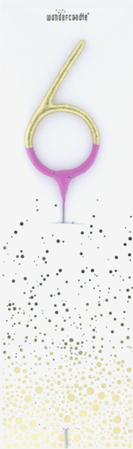 Weiteres Produktbild 1: 6 Bicolor 2-farbig gold pink Wondercandle® classic