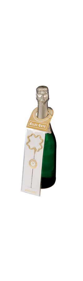 Weiteres Produktbild 3: Alles Gute Kleeblatt gold Wondercandle® Bottle tag