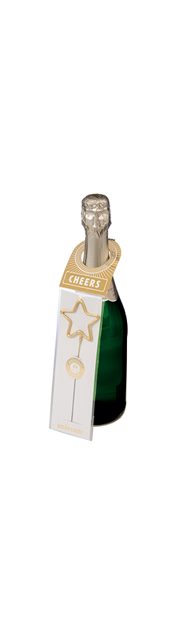 Weiteres Produktbild 3: Cheers Stern gold Wondercandle® Bottle tag