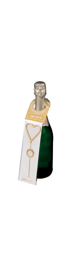 Weiteres Produktbild 3: Für Dich Herz gold Wondercandle® Bottle tag